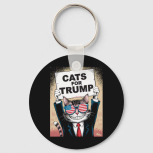 Kittens And Ducks For Trump Vance 2024 Cats For Tr Key Ring