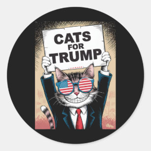 Kittens And Ducks For Trump Vance Cats For Trump Classic Round Sticker