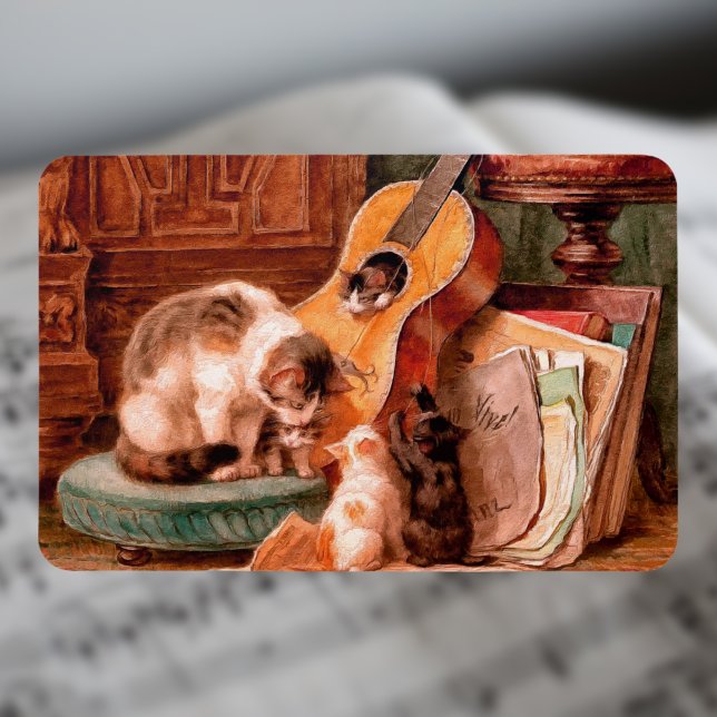 Kittens and Guitar - The Musicians Vintage Magnet (Creator Uploaded)