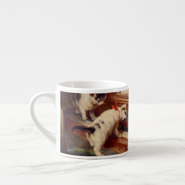 Kittens and Piano Espresso Cup (Left)