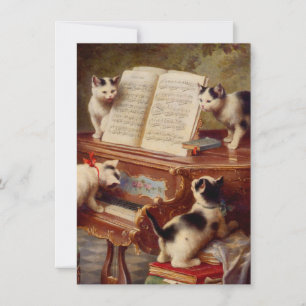Kittens and Piano Invitation