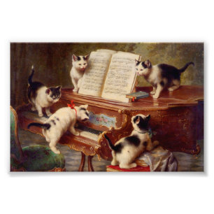 Kittens and Piano Photo Print