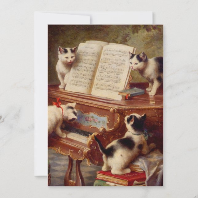 Kittens and Piano Save The Date (Front)