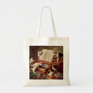 Kittens and Piano Tote Bag