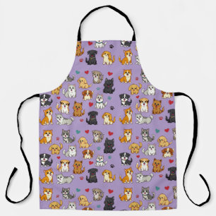Kittens and Puppies All-Over Print Apron