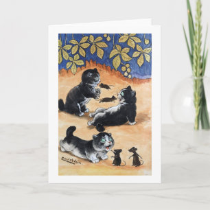 Kittens and Rats, Louis Wain Card