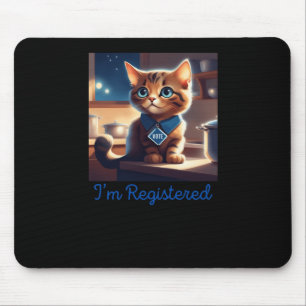 Kittens Are Registered Sticker Mouse Pad