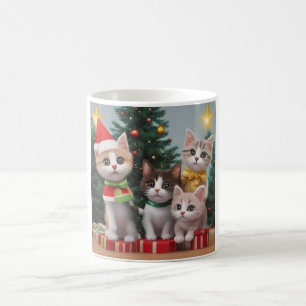 Kittens at Christmas Coffee Mug
