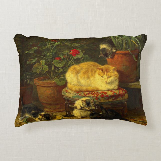 Kittens at Play Decorative Cushion (Front)