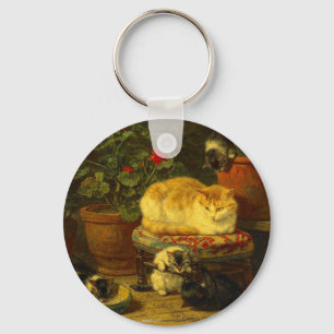 Kittens at Play Key Ring