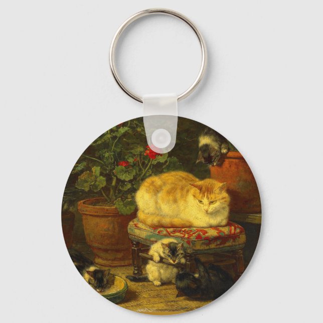 Kittens at Play Key Ring (Front)