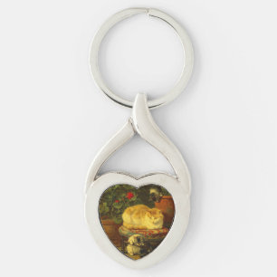 Kittens at Play Key Ring