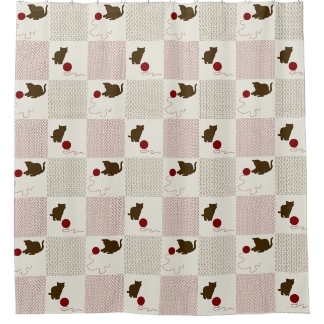 Kittens Backgrounds Shower Curtain (Front)