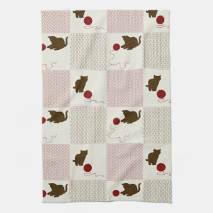 Kittens Backgrounds Tea Towel