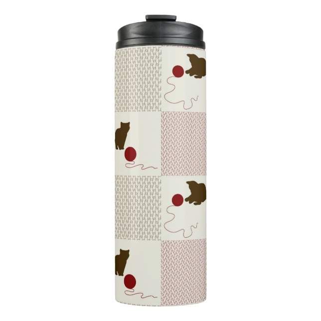 Kittens Backgrounds Thermal Tumbler (Front)