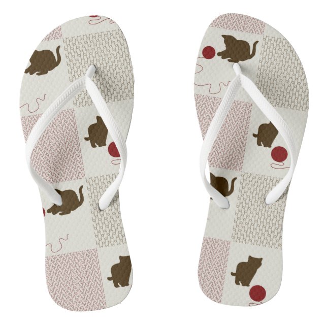 Kittens Backgrounds Thongs (Footbed)