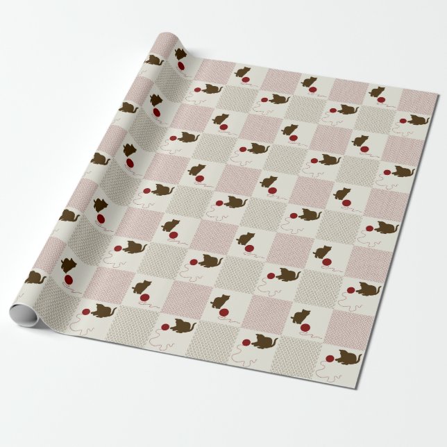 Kittens Backgrounds Wrapping Paper (Unrolled)