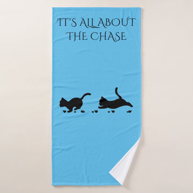 Kittens blue bath towel. towel (Bath Towel)