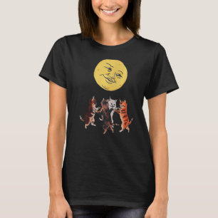 Kittens Dancing In Moonlight Sarcastic Cat Dance V T-Shirt
