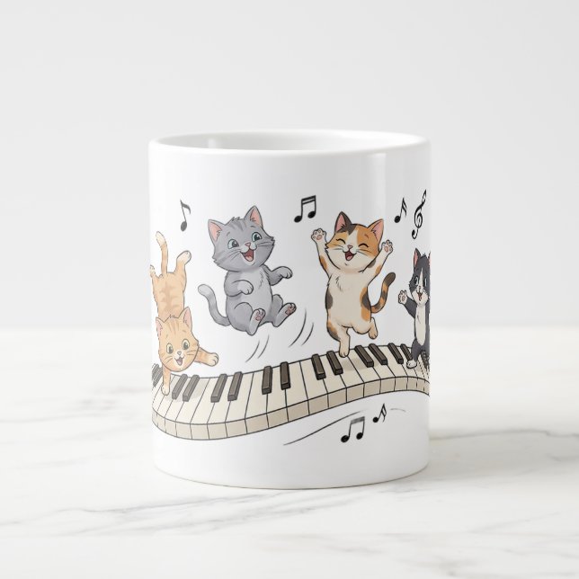 Kittens dancing on a piano key Specialty Mug (Front)