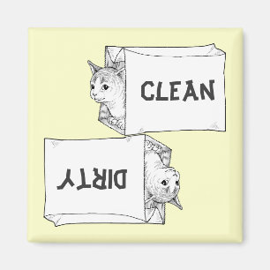Kittens Dishwasher Magnet Customise Background