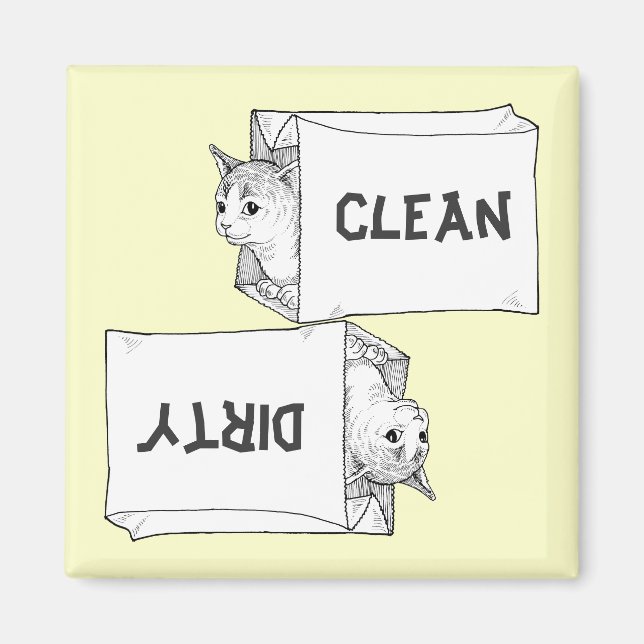 Kittens Dishwasher Magnet Customise Background (Front)