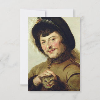 Kitten's Ear Painting Judith Leyster Female Artist Thank You Card