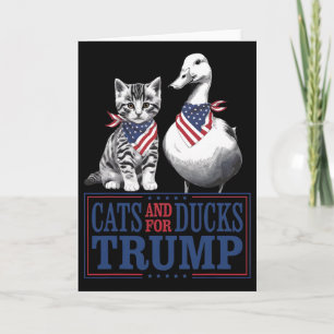 Kittens For Trump 2024 Cats And Ducks For Trump Va Card