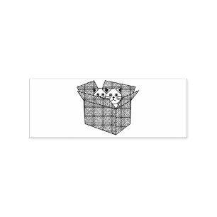 Kittens in a Box Thunder_Cove Rubber Stamp