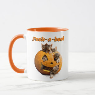 Kittens in Jack-o-Lantern Mug