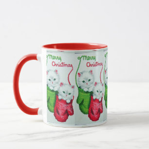 Kittens in Mittens Merry Christmas Mug