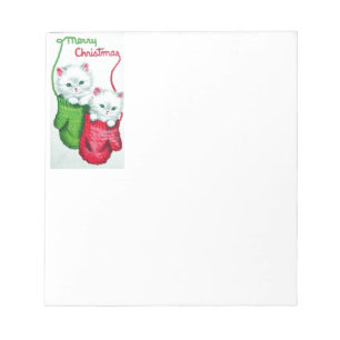 Kittens in Mittens Merry Christmas Notepad