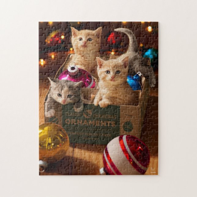 Kittens in Ornament Box Jigsaw Puzzle (Vertical)