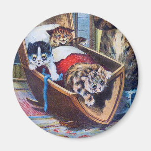 Kittens in the Cradle Magnet