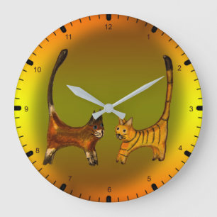 Kittens Large Clock