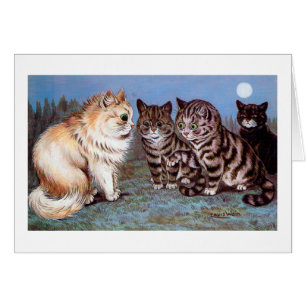 Kittens meeting in the Moonlight, Louis Wain