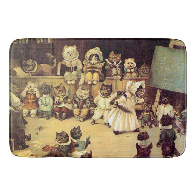 Kittens of a Cat's School, Louis Wain Bath Mat (Front)