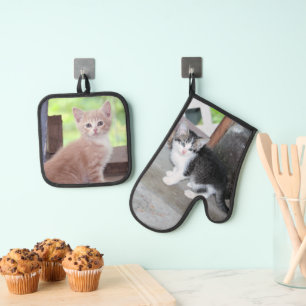 Kittens Oven Mitt & Pot Holder Set