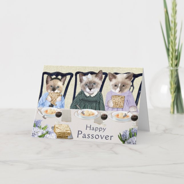 Kittens Passover Greeting Card (Front)