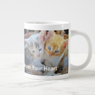 Kittens Photo Quote Large Coffee Mug
