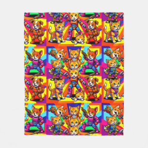 Kittens - Puppies Fleece Blanket