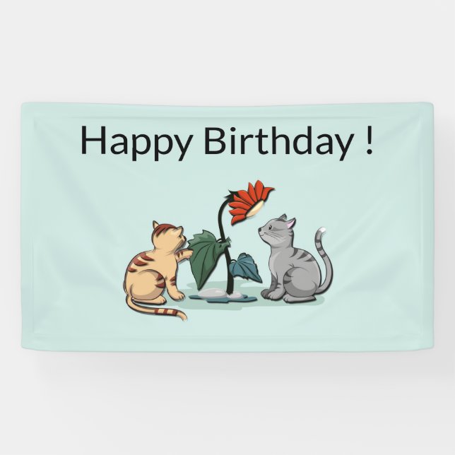 Kittens Summer Delight Flower Game Banner (Horizontal)