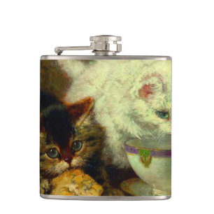 Kittens Tea Party Hip Flask