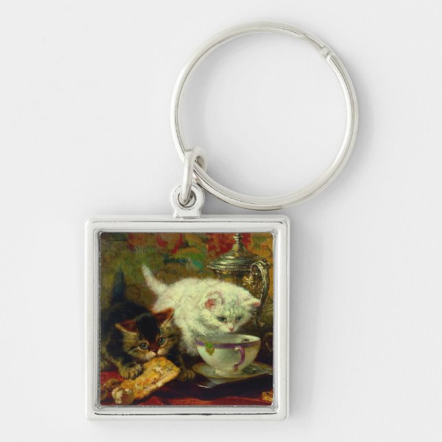 Kittens Tea Party Key Ring (Front)