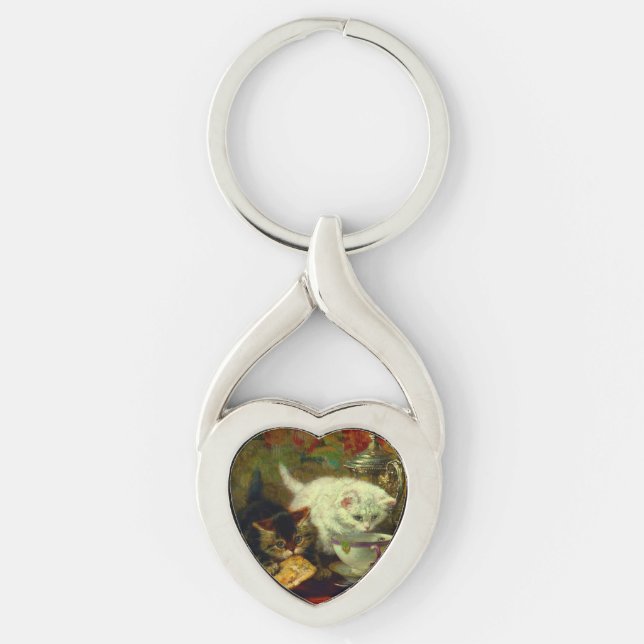 Kittens Tea Party Key Ring (Front)