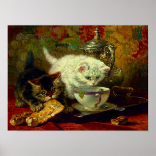 Kittens Tea Party Poster