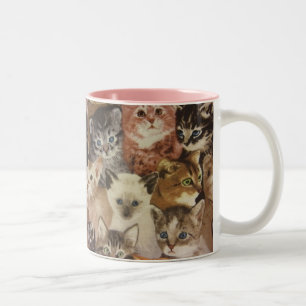 Kittens Two-Tone Coffee Mug