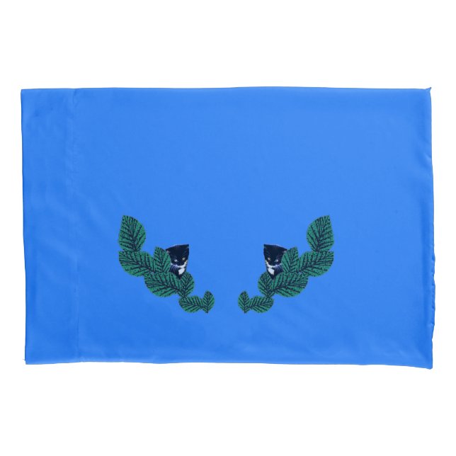 Kittens with Leaves Pillowcase (Front)