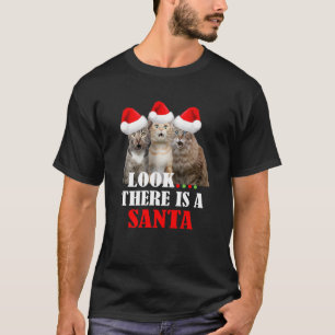 Kittens With Santa Hats Tee Funny Christmas Cat Me