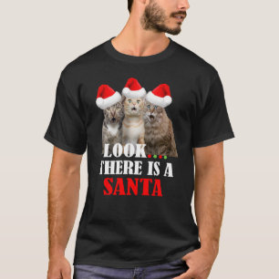 Kittens With Santa Hats Tee Funny Christmas Cat Me
